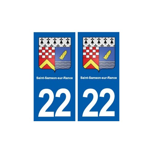 22 Saint-Samson-sur-Rance blason ville autocollant plaque sticker