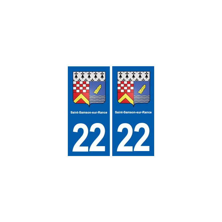 22 Saint-Samson-sur-Rance blason ville autocollant plaque sticker