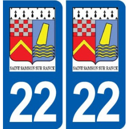 22 Saint-Samson-sur-Rance logo ville autocollant plaque sticker