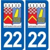 22 Saint-Samson-sur-Rance logo ville autocollant plaque sticker