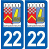 22 Saint-Samson-sur-Rance logo ville autocollant plaque sticker