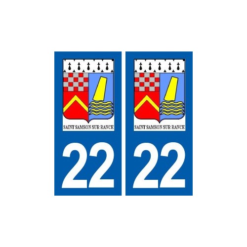 22 Saint-Samson-sur-Rance logo ville autocollant plaque sticker