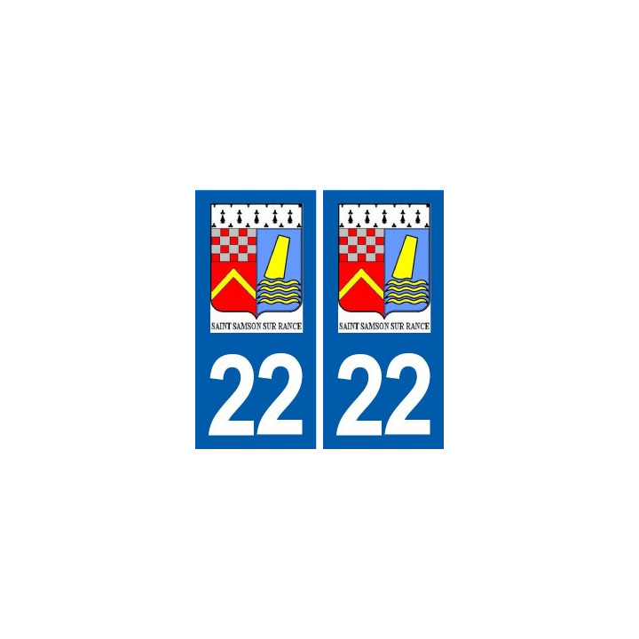 22 Saint-Samson-sur-Rance logo ville autocollant plaque sticker