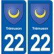 22 Trémuson blason ville autocollant plaque sticker