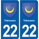 22 Trémuson blason ville autocollant plaque sticker