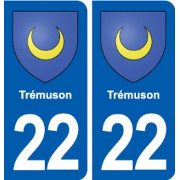 22 Trémuson blason ville autocollant plaque sticker