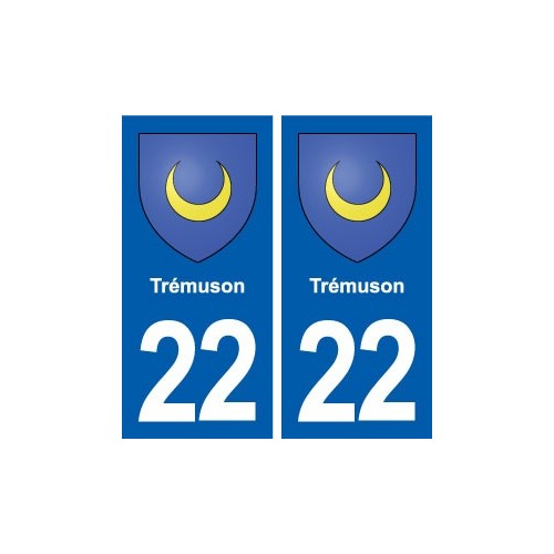 22 Trémuson blason ville autocollant plaque sticker