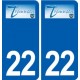 22 Trémuson logo ville autocollant plaque sticker
