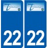 22 Trémuson logo ville autocollant plaque sticker