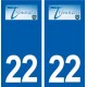 22 Trémuson logo ville autocollant plaque sticker