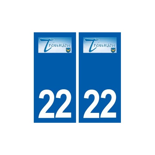 22 Trémuson logo ville autocollant plaque sticker