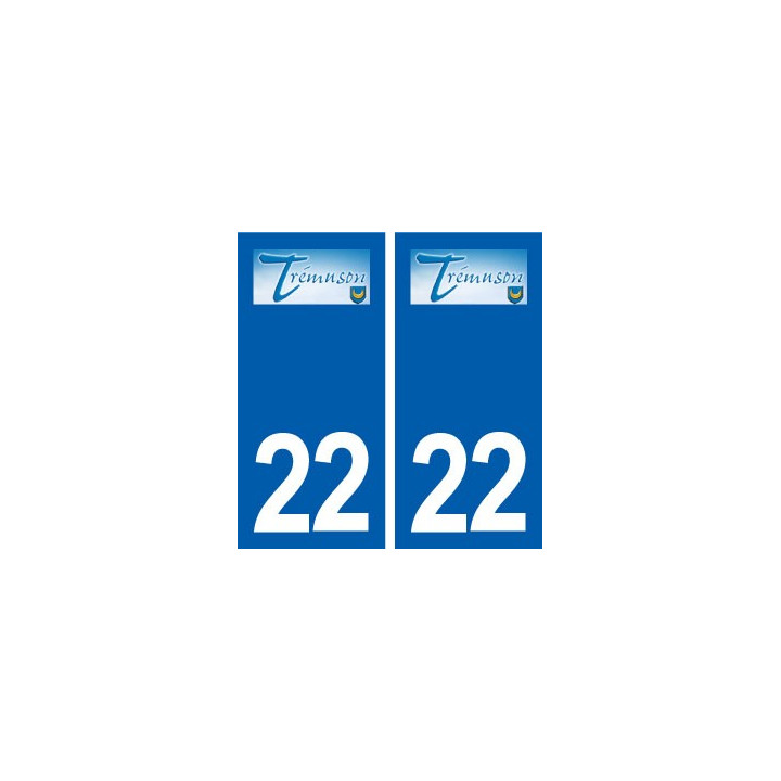 22 Trémuson logo ville autocollant plaque sticker