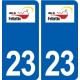 23 Felletin  logo ville autocollant plaque sticker