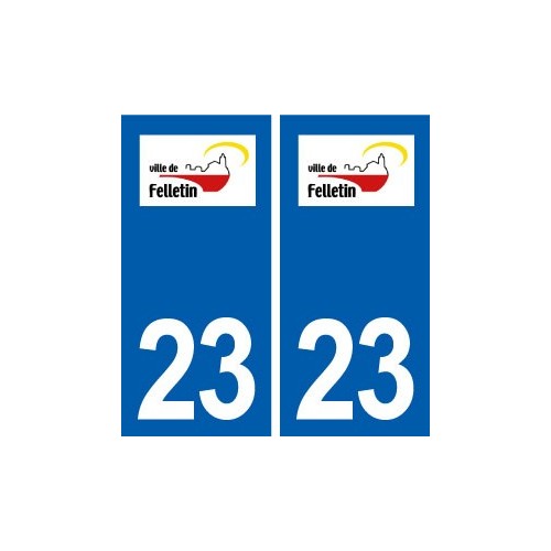 23 Felletin  logo ville autocollant plaque sticker