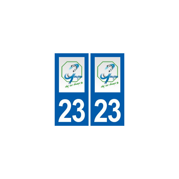 23 Gouzon logo ville autocollant plaque sticker
