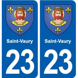 23 Saint-Vaury blason ville autocollant plaque sticker