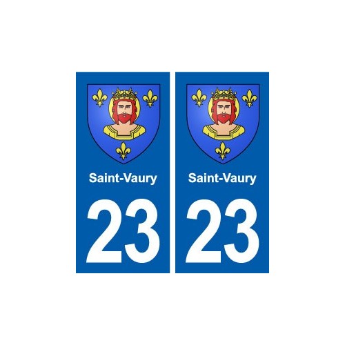 23 Saint-Vaury blason ville autocollant plaque sticker