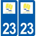 23 Saint-Vaury logo ville autocollant plaque sticker