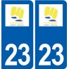 23 Saint-Vaury logo ville autocollant plaque sticker