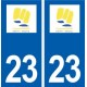 23 Saint-Vaury logo ville autocollant plaque sticker