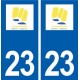 23 Saint-Vaury logo ville autocollant plaque sticker