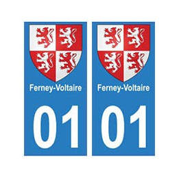 01 Ferney-Voltaire ville autocollant plaque