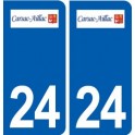 24 Carsac-Aillac logo autocollant plaque stickers département