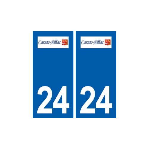 24 Carsac-Aillac logo autocollant plaque stickers département