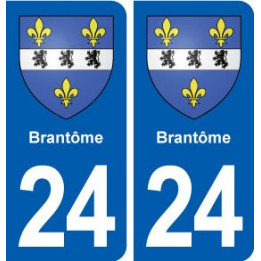 24 Brantôme blason autocollant plaque stickers département
