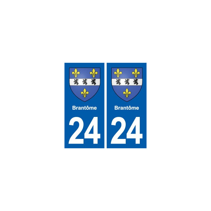 24 Brantôme blason autocollant plaque stickers département