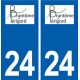 24 Brantôme logo autocollant plaque stickers département