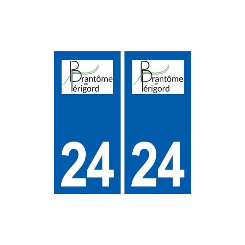 24 Brantôme logo autocollant plaque stickers département