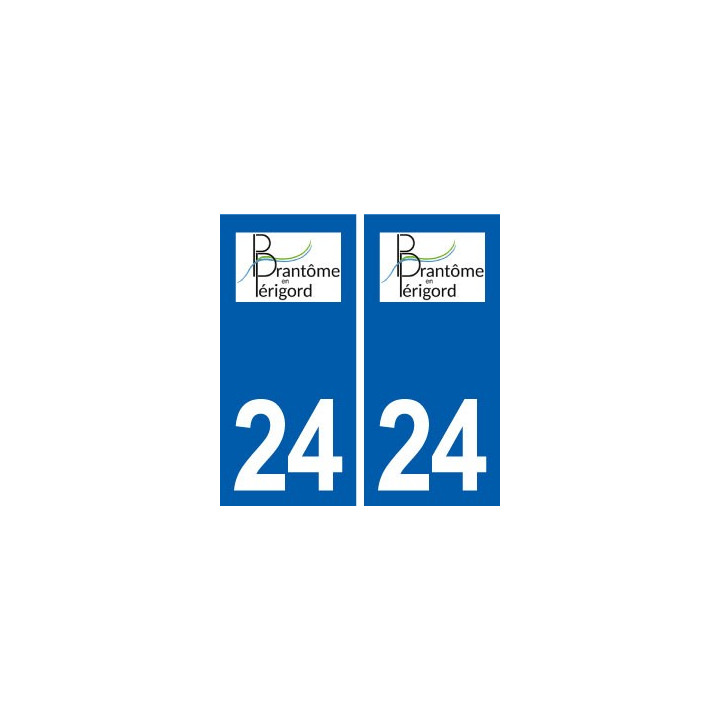 24 Brantôme logo autocollant plaque stickers département
