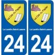 24 Le Lardin-Saint-Lazare blason autocollant plaque stickers département