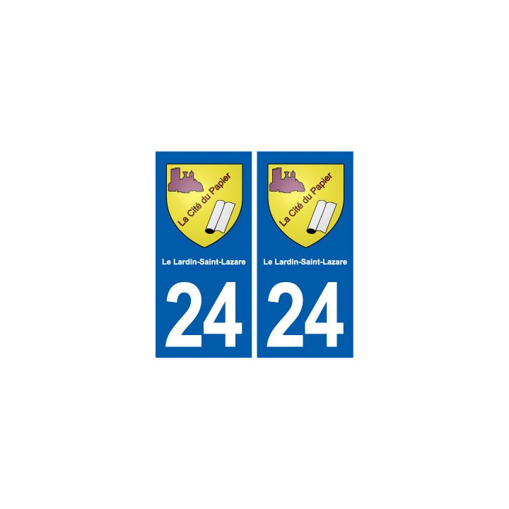 24 Le Lardin-Saint-Lazare blason autocollant plaque stickers département