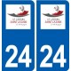 24 Le Lardin-Saint-Lazare logo autocollant plaque stickers département
