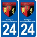 24 Rouffignac-Saint-Cernin-de-Reilhac blason autocollant plaque stickers département