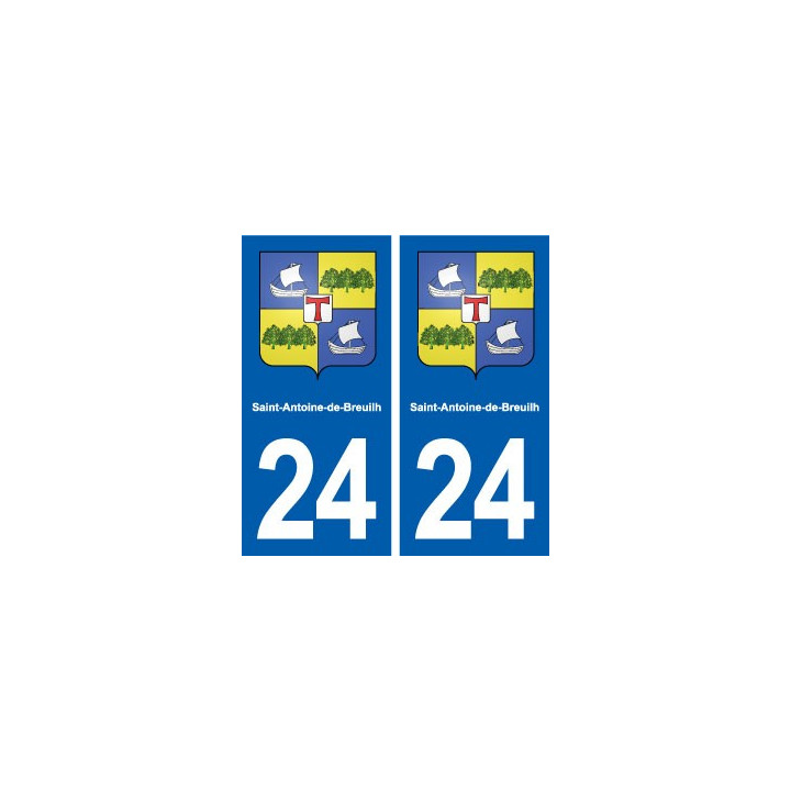 24 Saint-Antoine-de-Breuilh blason autocollant plaque stickers département
