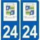 24 Saint-Antoine-de-Breuilh logo autocollant plaque stickers département