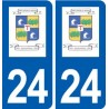 24 Saint-Antoine-de-Breuilh logo autocollant plaque stickers département