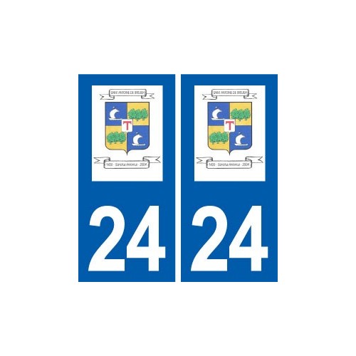 24 Saint-Antoine-de-Breuilh logo autocollant plaque stickers département