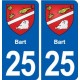 25 Bart blason autocollant plaque stickers
