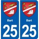 25 Bart blason autocollant plaque stickers