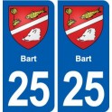 25 Bart blason autocollant plaque stickers