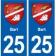 25 Bart blason autocollant plaque stickers