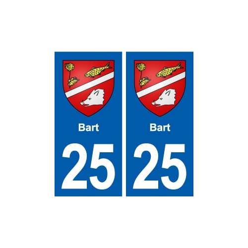 25 Bart blason autocollant plaque stickers