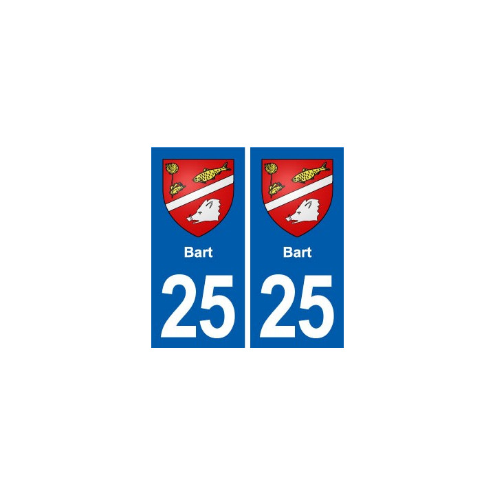 25 Bart blason autocollant plaque stickers