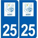 25 Bart logo autocollant plaque stickers