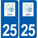 25 Bart logo autocollant plaque stickers