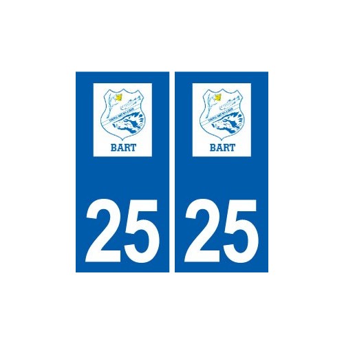 25 Bart logo autocollant plaque stickers